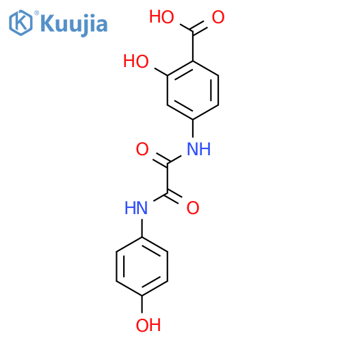 2-hydroxy-4-({[(4-hydroxyphenyl)amino](oxo)acetyl}amino)benzoic acid structure