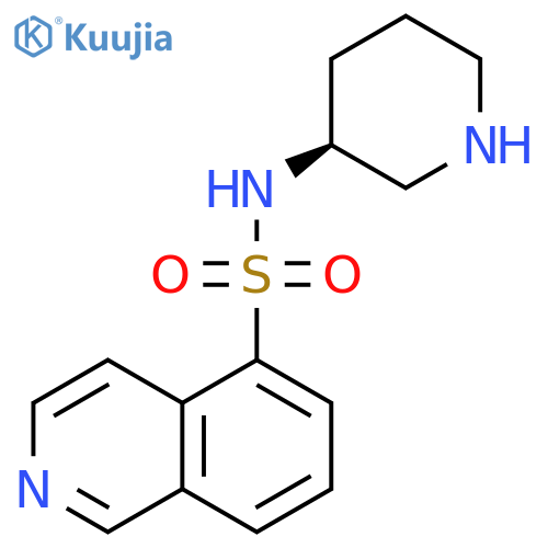 N-(3S)-piperidin-3-ylisoquinoline-5-sulfonamide structure