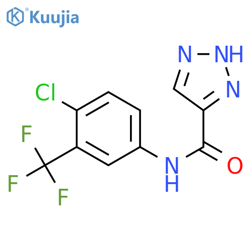 N-4-chloro-3-(trifluoromethyl)phenyl-1H-1,2,3-triazole-5-carboxamide structure
