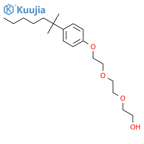 Ethanol, 2-[2-[2-[4-(1,1-dimethylhexyl)phenoxy]ethoxy]ethoxy]- structure