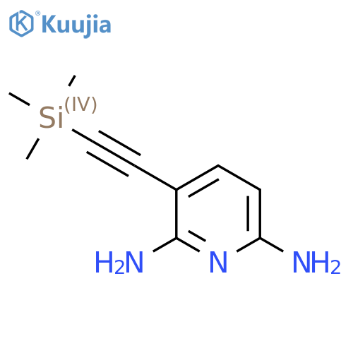 3-Trimethylsilanylethynylpyridine-2,6-diamine structure