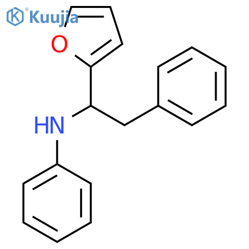 N-(1-(furan-2-yl)-2-phenylethyl)aniline structure