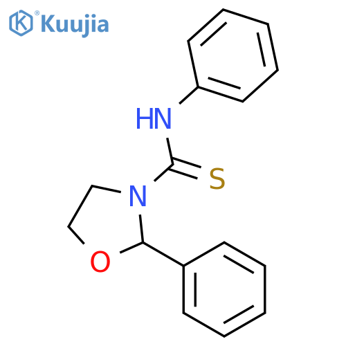 3-Oxazolidinecarbothioamide, N,2-diphenyl- structure