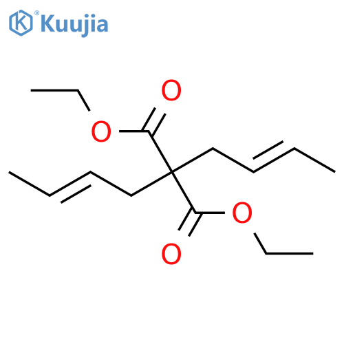 Propanedioic acid, 2,2-di-2-buten-1-yl-, 1,3-diethyl ester structure
