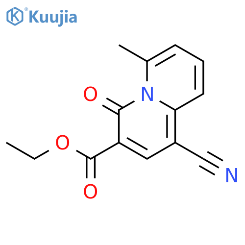 4H-Quinolizine-3-carboxylic acid, 1-cyano-6-methyl-4-oxo-, ethyl ester structure
