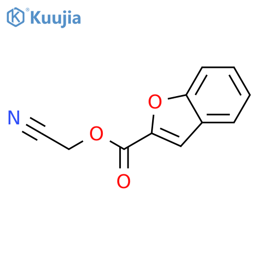 2-Benzofurancarboxylic acid, cyanomethyl ester structure