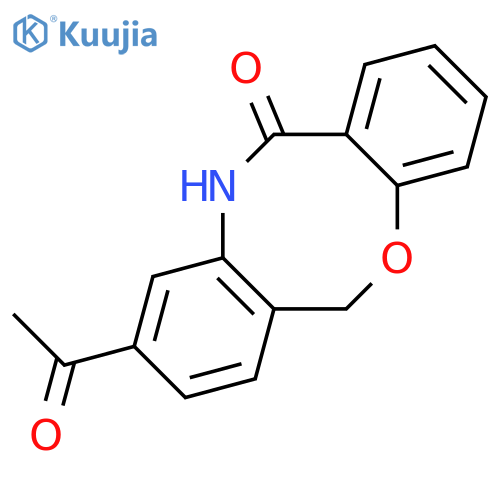 12H-Dibenz[b,f][1,5]oxazocin-12-one, 9-acetyl-6,11-dihydro- structure