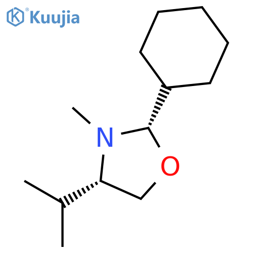 Oxazolidine, 2-cyclohexyl-3-methyl-4-(1-methylethyl)-, (2S-cis)- structure