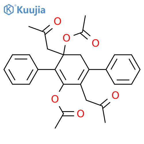 2-Propanone, 1,1'-[2',6'-bis(acetyloxy)[1,1':4',1''-terphenyl]-2',5'-diyl]bis- structure