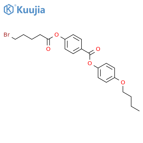 Benzoic acid, 4-[(5-bromo-1-oxopentyl)oxy]-, 4-butoxyphenyl ester structure