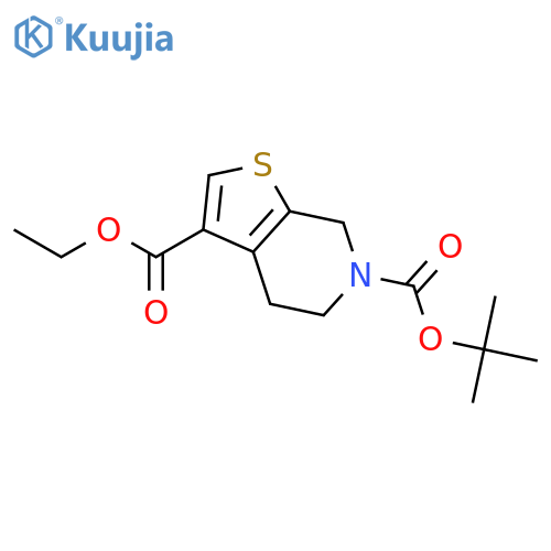 6-tert-butyl 3-ethyl 4H,5H,6H,7H-thieno[2,3-c]pyridine-3,6-dicarboxylate structure