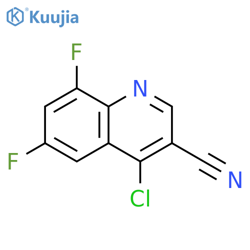 4-CHLORO-6,8-DIFLUORO-QUINOLINE-3-CARBONITRILE structure