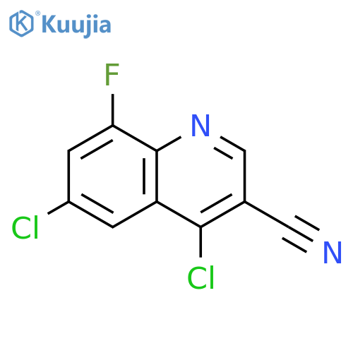 4,6-Dichloro-8-fluoroquinoline-3-carbonitrile structure