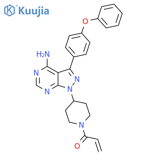 1-4-4-Amino-3-(4-phenoxyphenyl)-1H-pyrazolo3,4-dpyrimidin-1-yl-1-piperidinyl-2-propen-1-one structure