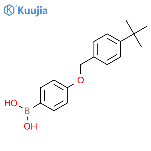 [4-[(4-Tert-butylphenyl)methoxy]phenyl]boronic acid structure