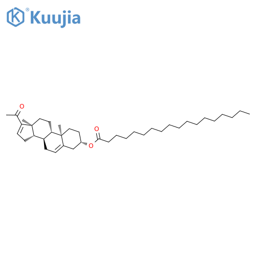 Pregna-5,16-dien-20-one, 3-[(1-oxooctadecyl)oxy]-, (3b)- structure