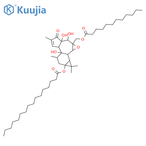 6,7-Epoxy-4,5,9,13,20-pentahydroxy-1-tiglien-3-one; (4β,5β,6α,7α,9α,13α)-form, 13-Hexadecanoyl, 20-dodecanoyl structure