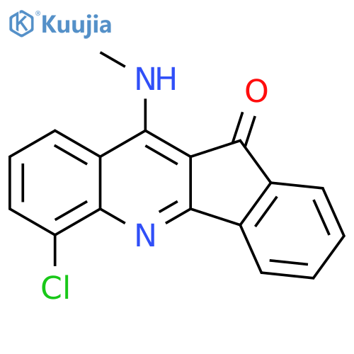 11H-Indeno[1,2-b]quinolin-11-one, 6-chloro-10-(methylamino)- structure
