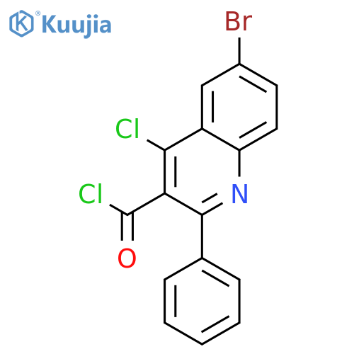 6-bromo-4-chloro-2-phenylquinoline-3-carbonyl chloride structure