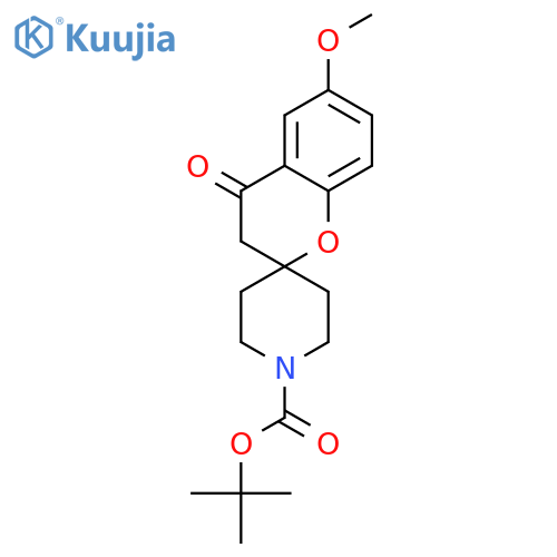 tert-butyl 6-methoxy-4-oxo-3,4-dihydrospiro1-benzopyran-2,4'-piperidine-1'-carboxylate structure