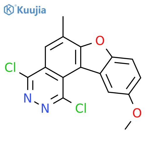 Benzofuro[3,2-f]phthalazine, 1,4-dichloro-10-methoxy-6-methyl- structure
