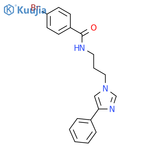 Benzamide, 4-bromo-N-[3-(4-phenyl-1H-imidazol-1-yl)propyl]- structure