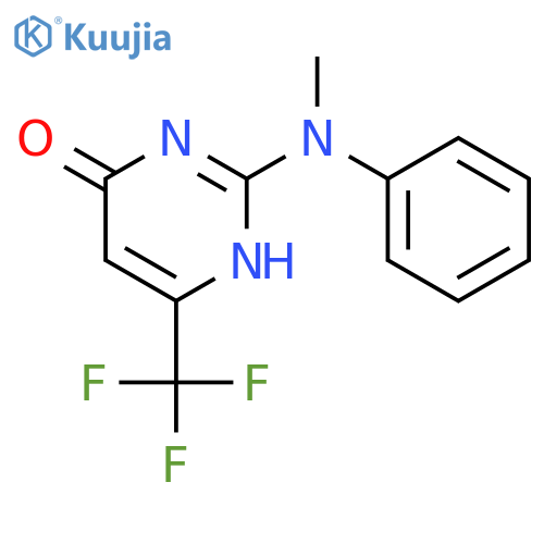 4(1H)-Pyrimidinone, 2-(methylphenylamino)-6-(trifluoromethyl)- structure