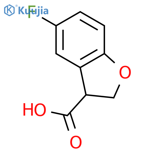 3-Benzofurancarboxylic acid, 5-fluoro-2,3-dihydro- structure