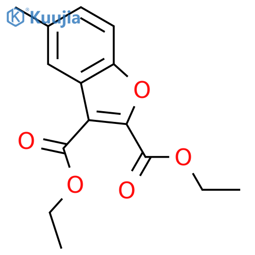 2,3-Benzofurandicarboxylic acid, 5-methyl-, diethyl ester structure