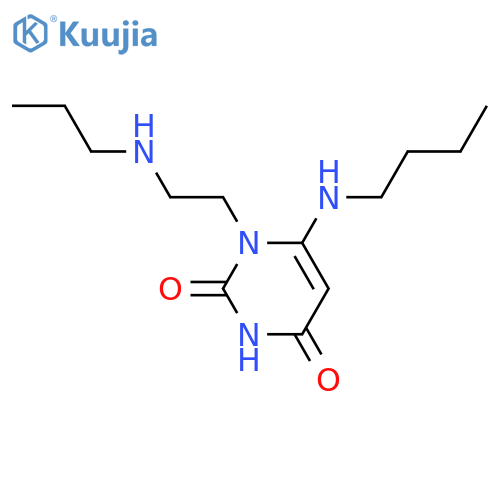 2,4(1H,3H)-Pyrimidinedione, 6-(butylamino)-1-[2-(propylamino)ethyl]- structure