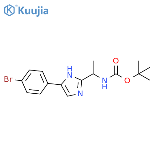 tert-butyl N-{1-4-(4-bromophenyl)-1H-imidazol-2-ylethyl}carbamate structure