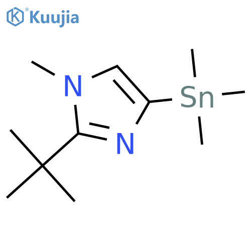 (2-tert-butyl-1-methylimidazol-4-yl)-trimethylstannane structure
