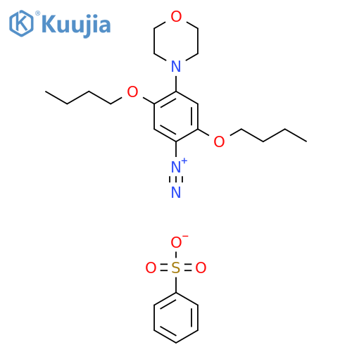 2,5-Dibutoxy-4-(morpholin-4-yl)benzene-1-diazonium benzenesulfonate structure