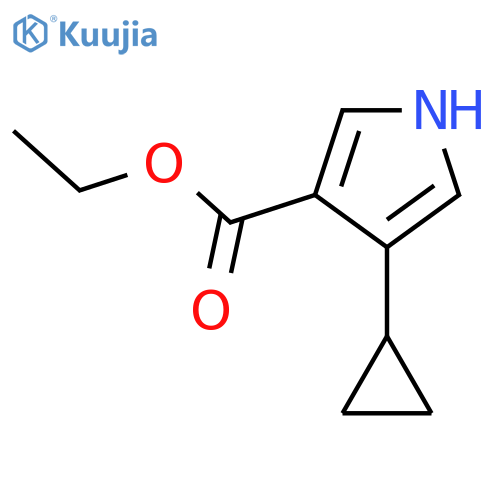 ethyl 4-cyclopropyl-1H-pyrrole-3-carboxylate structure