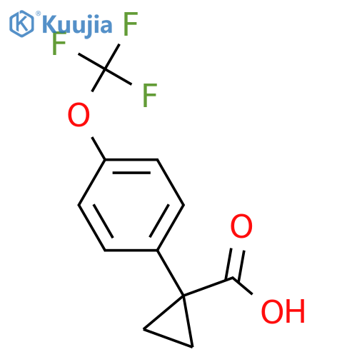 1-[4-(trifluoromethoxy)phenyl]cyclopropanecarboxylic acid structure