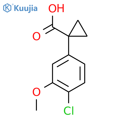 1-(4-chloro-3-methoxyphenyl)cyclopropane-1-carboxylic acid structure