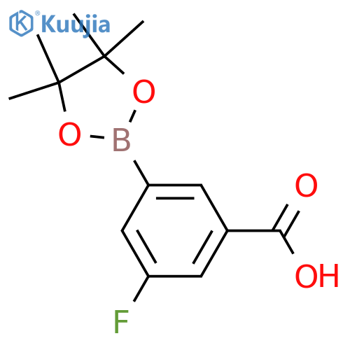 3-Carboxy-5-fluorophenylboronic acid, pinacol ester structure
