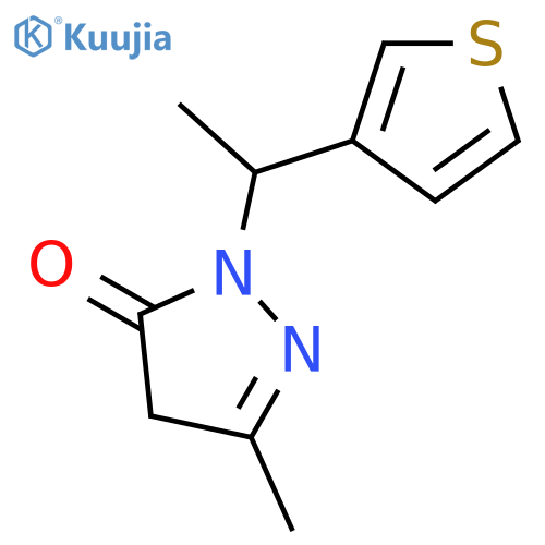 3H-Pyrazol-3-one, 2,4-dihydro-5-methyl-2-[1-(3-thienyl)ethyl]- structure