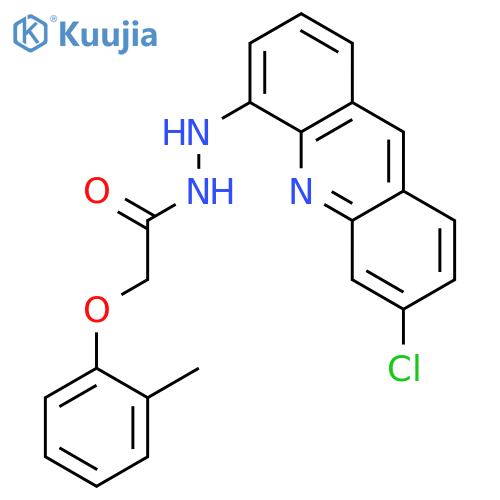 Acetic acid, (2-methylphenoxy)-, 2-(6-chloro-4-acridinyl)hydrazide structure