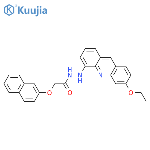 Acetic acid, (2-naphthalenyloxy)-, 2-(6-ethoxy-4-acridinyl)hydrazide structure