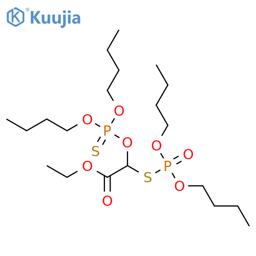 Acetic acid,2-[(dibutoxyphosphinothioyl)oxy]-2-[(dibutoxyphosphinyl)thio]-, ethyl ester structure