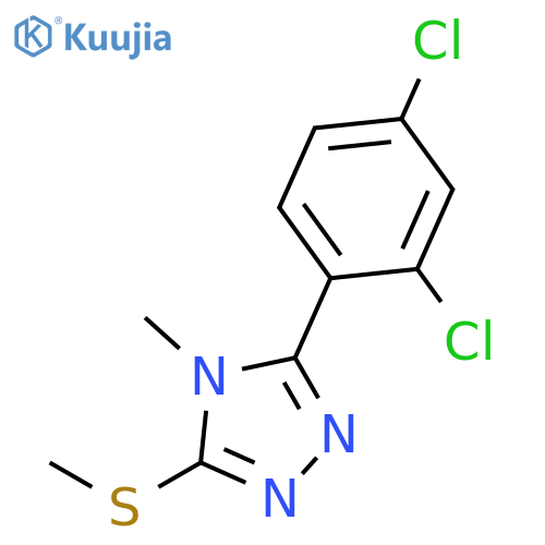 4H-1,2,4-Triazole, 3-(2,4-dichlorophenyl)-4-methyl-5-(methylthio)- structure