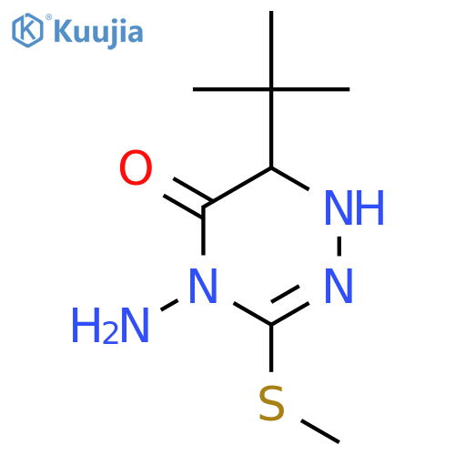 1,2,4-Triazin-5(4H)-one,4-amino-6-(1,1-dimethylethyl)-1,6-dihydro-3-(methylthio)- structure