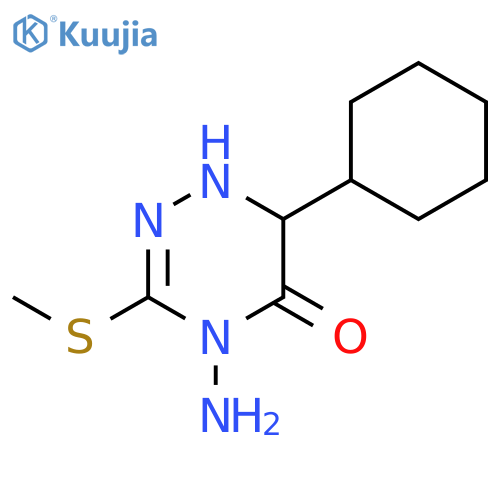 4-amino-6-cyclohexyl-3-(methylsulfanyl)-1,6-dihydro-1,2,4-triazin-5(4H)-one structure