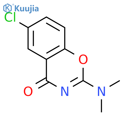 4H-1,3-Benzoxazin-4-one, 6-chloro-2-(dimethylamino)- structure