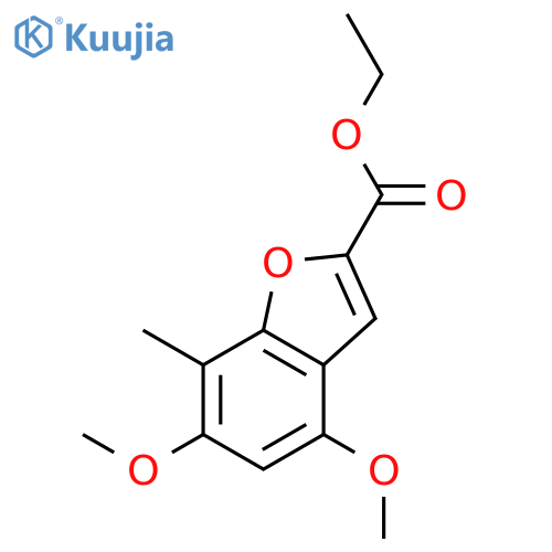 2-Benzofurancarboxylic acid, 4,6-dimethoxy-7-methyl-, ethyl ester structure