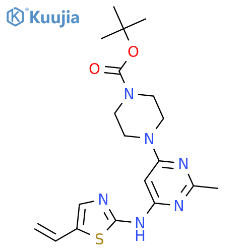 tert-Butyl 4-(2-methyl-6-((5-vinylthiazol-2-yl)amino)pyrimidin-4-yl)piperazine-1-carboxylate structure