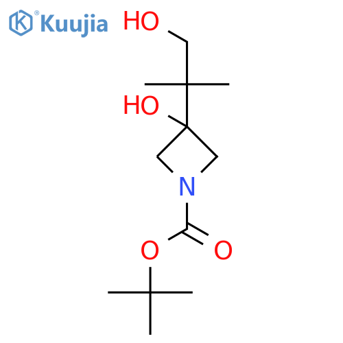 tert-butyl 3-hydroxy-3-(1-hydroxy-2-methylpropan-2-yl)azetidine-1-carboxylate structure