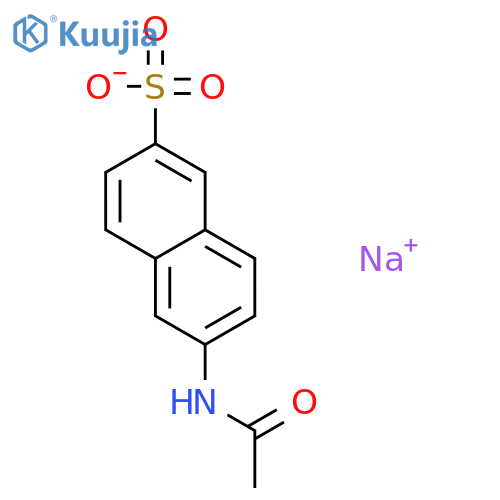 2-Naphthalenesulfonicacid, 6-(acetylamino)-, sodium salt (1:1) structure
