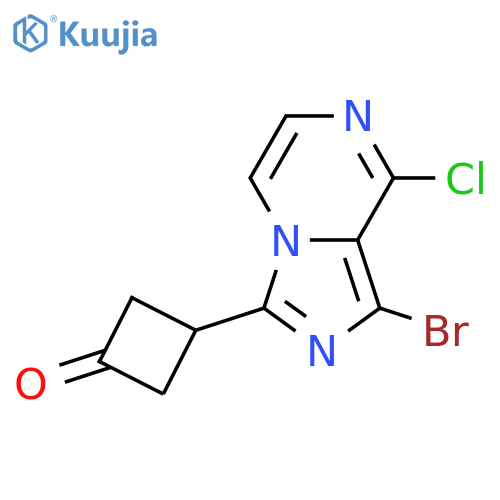 3-(1-bromo-8-chloro-imidazo[1,5-a]pyrazin-3-yl)cyclobutanone structure